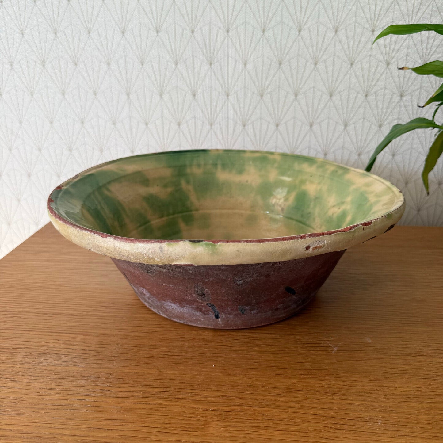 French Tray Plate Tian Provencal Fruits mixing bowl glazed terra cotta 1101257 Fleamarketfrance