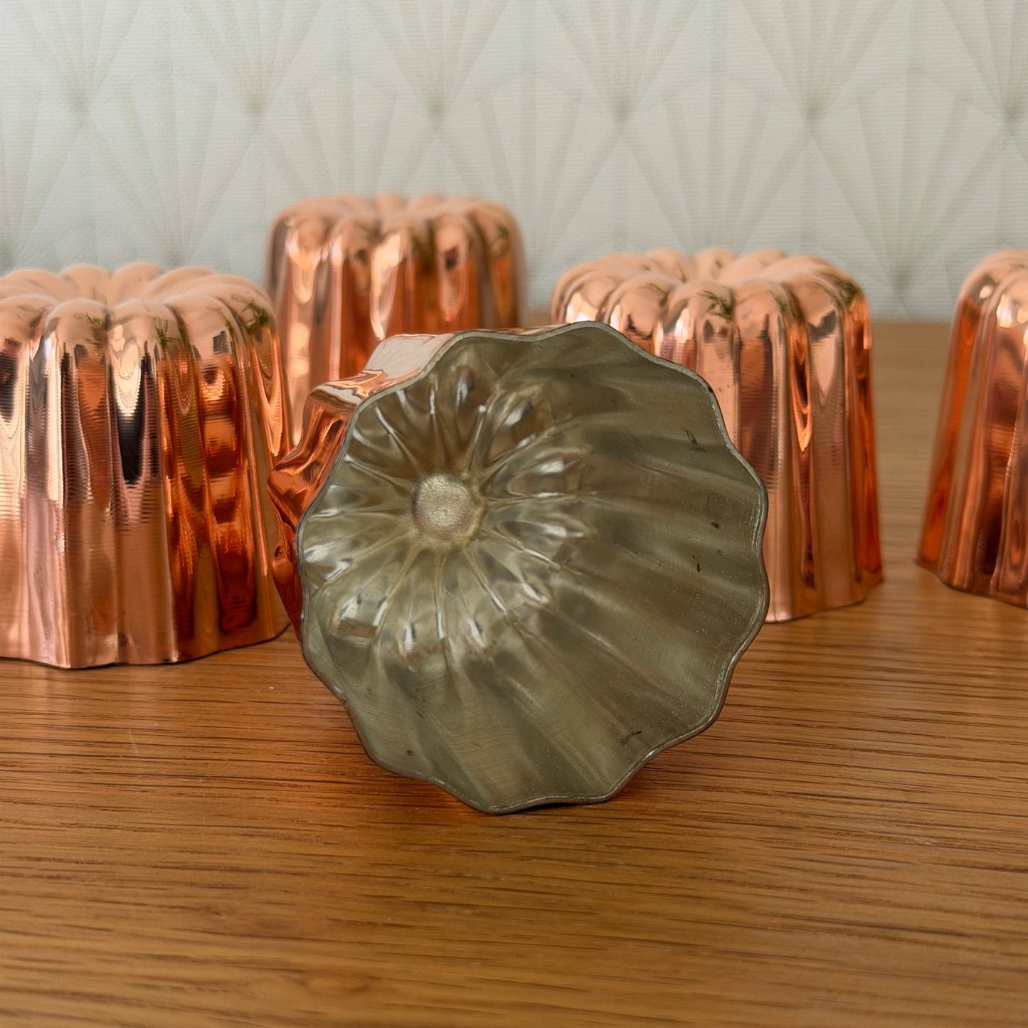 French Copper Canele Molds Set of 6 Traditional Baking Molds 13052613 Fleamarketfrance