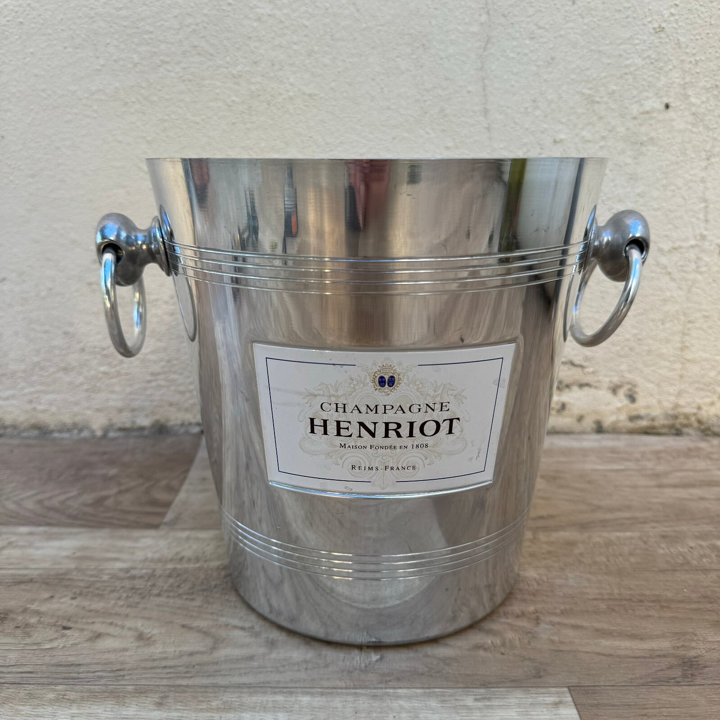 Vintage French Champagne Ice Bucket Henriot Reims Silver Metal 23092425 Henriot