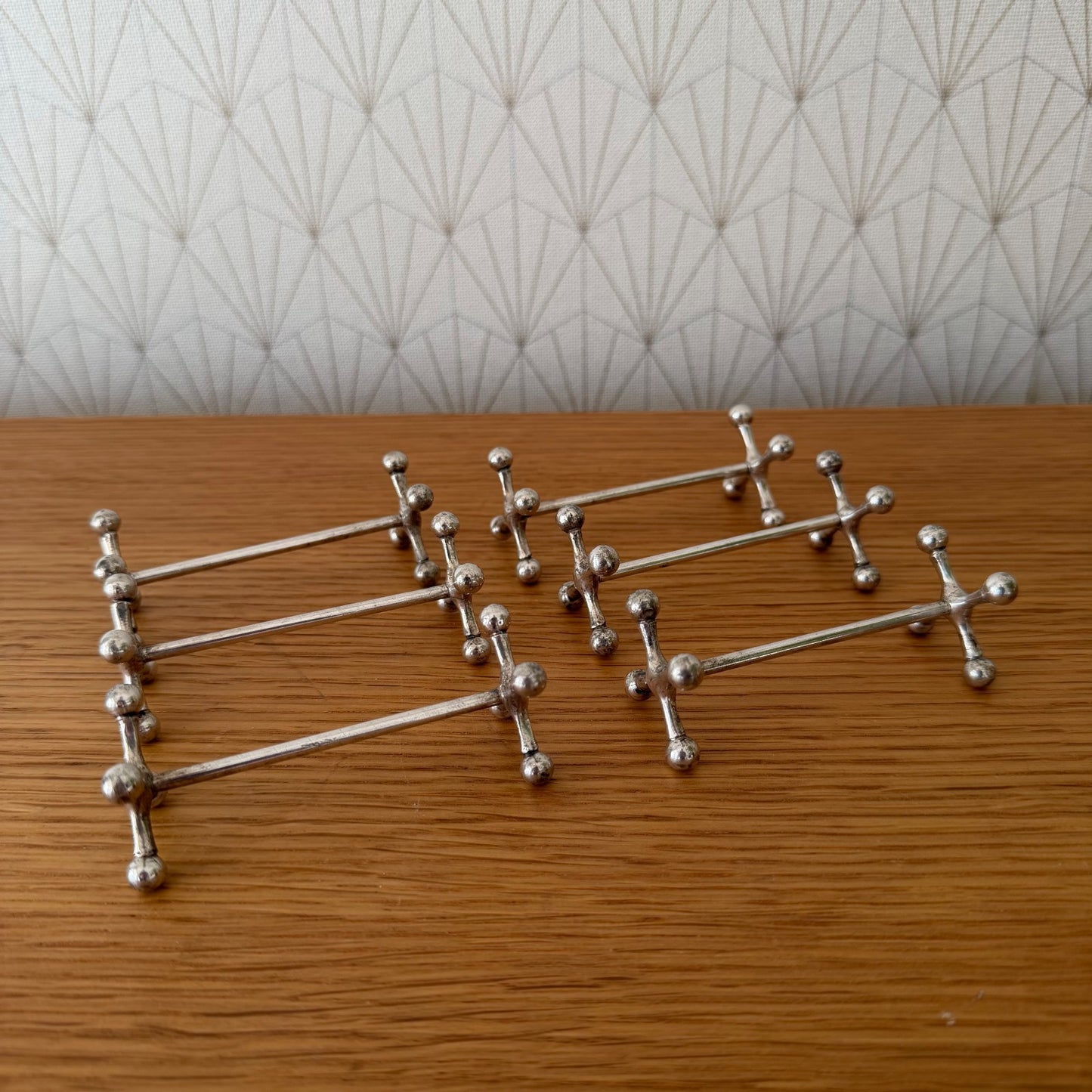 6 French Silver-plated Knife Rests 13012622 Unbranded