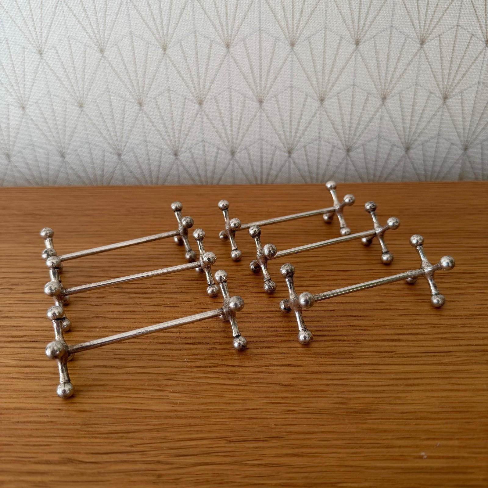 6 French Silver-plated Knife Rests 13012622 Unbranded