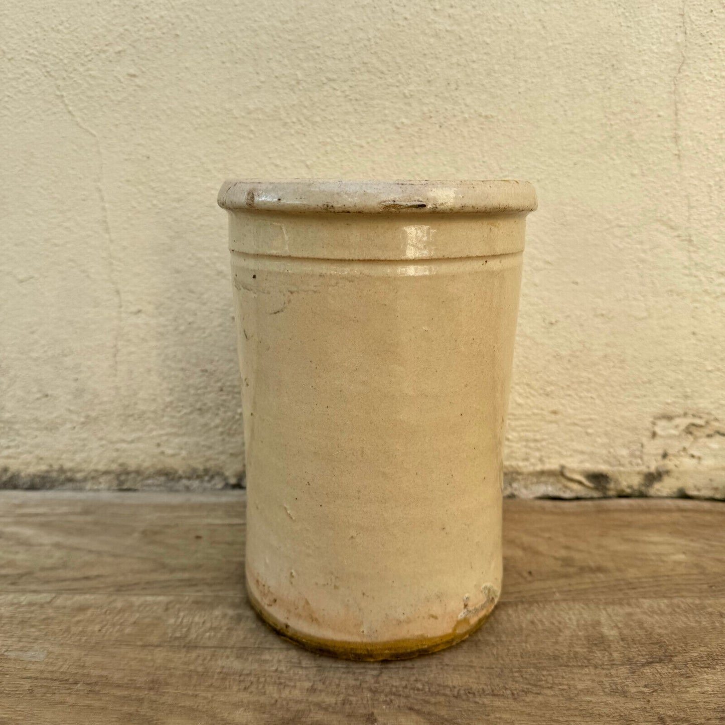 Antique French Italian 19th Century Sardine Jar Pot 8" High 1607242 - Fleamarketfrance