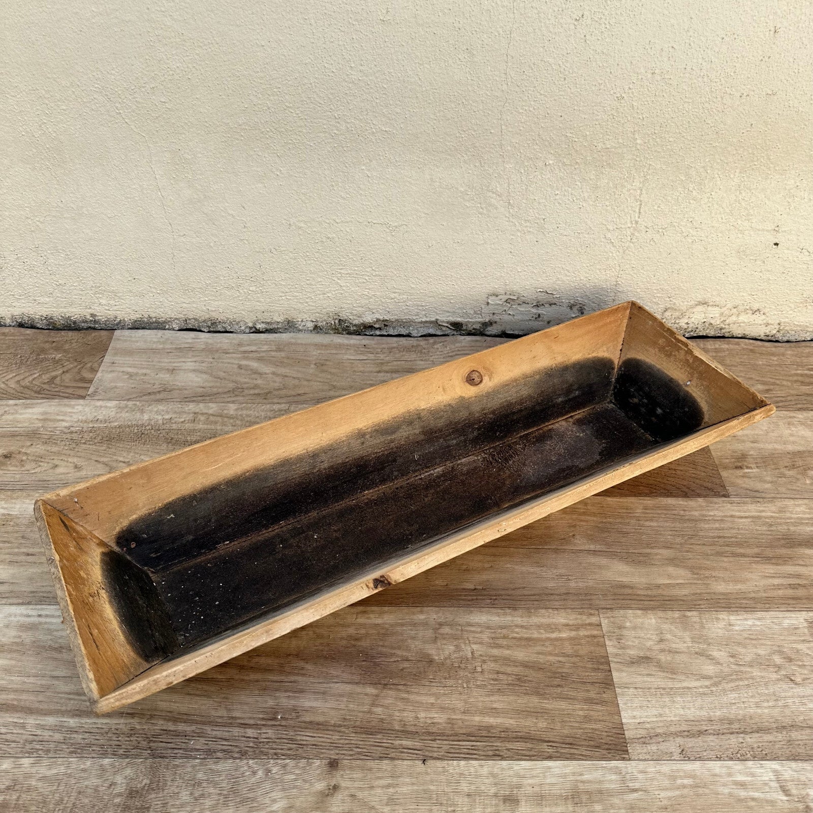 Vintage French Baguette Basket 1950s Wooden Bread Trough Rustic 10022415 Unbranded