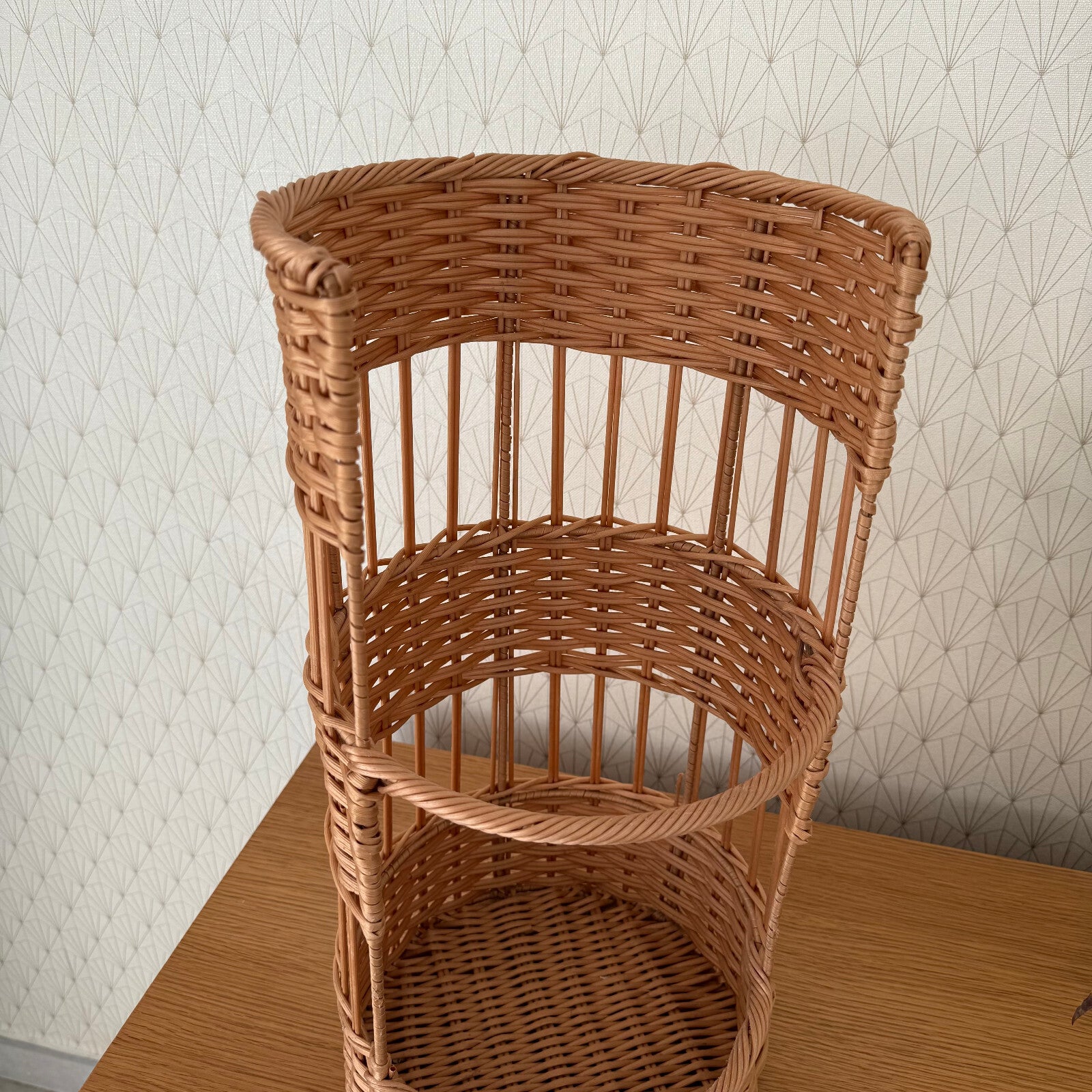 French bread basket wicker rattan style storage organizer display bakery 2401251 Fleamarketfrance