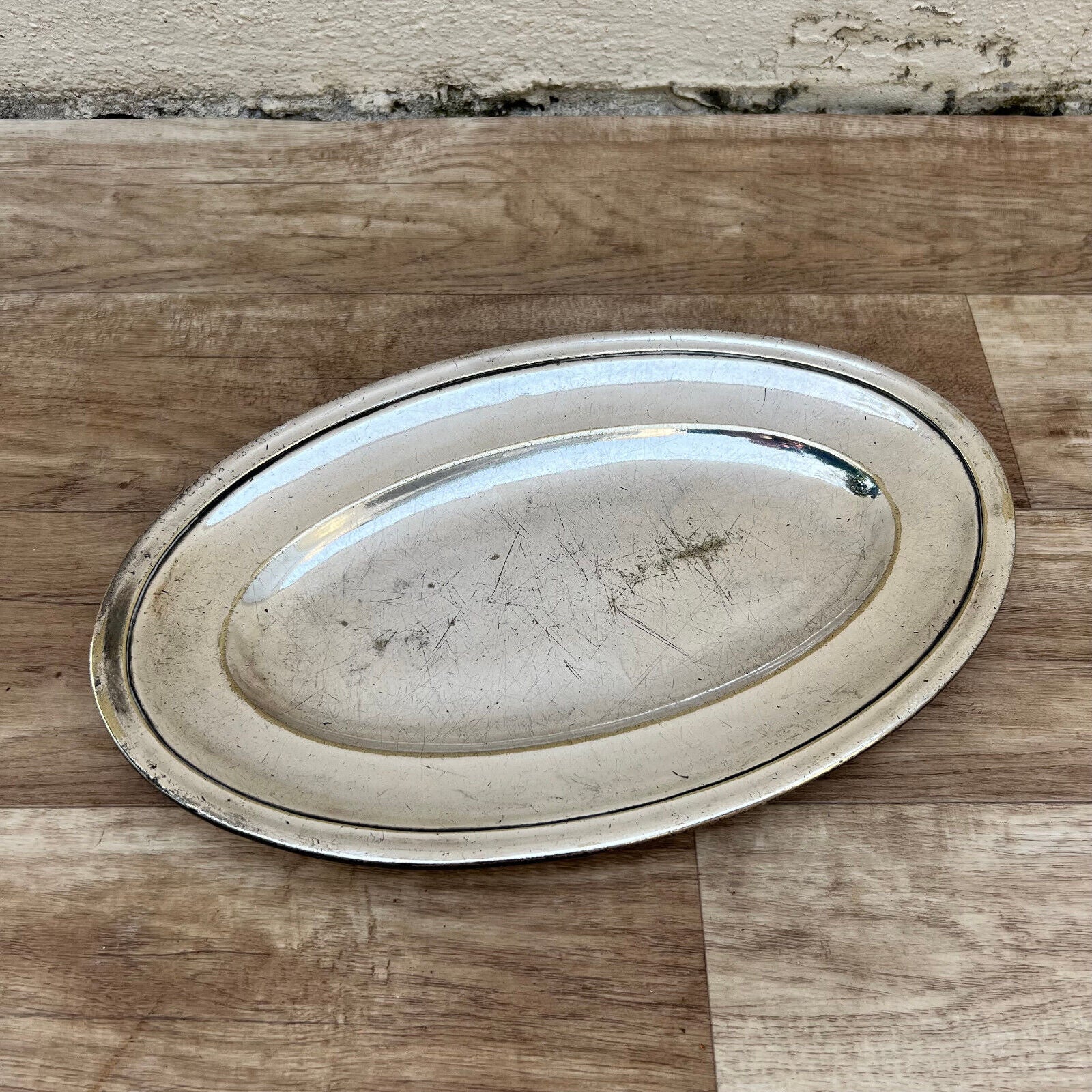 French Vintage NOUSBLANCHE silverplate Serving ovale 13 3/4" 07122215 Unbranded