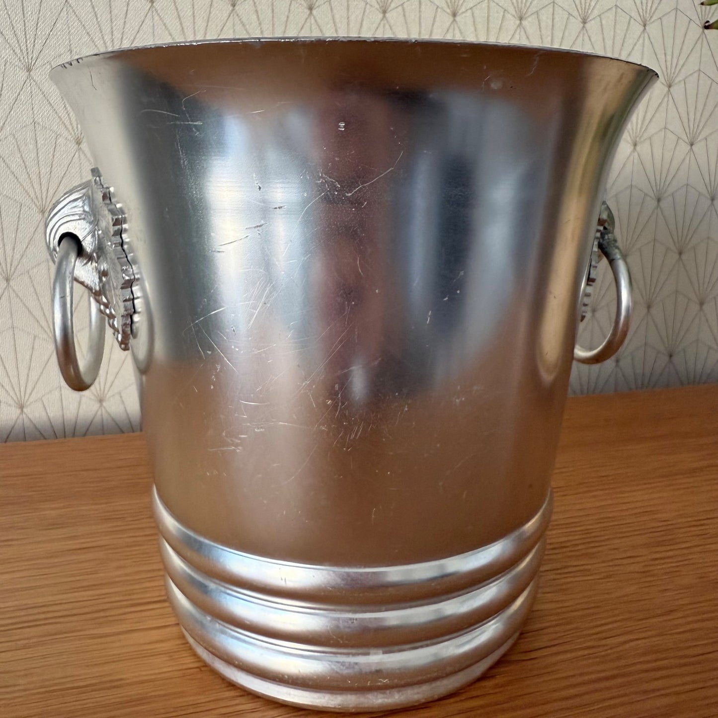 Vintage French Ice Bucket ARGIT Aluminum Champagne Cooler Wine 0912255 ARGIT