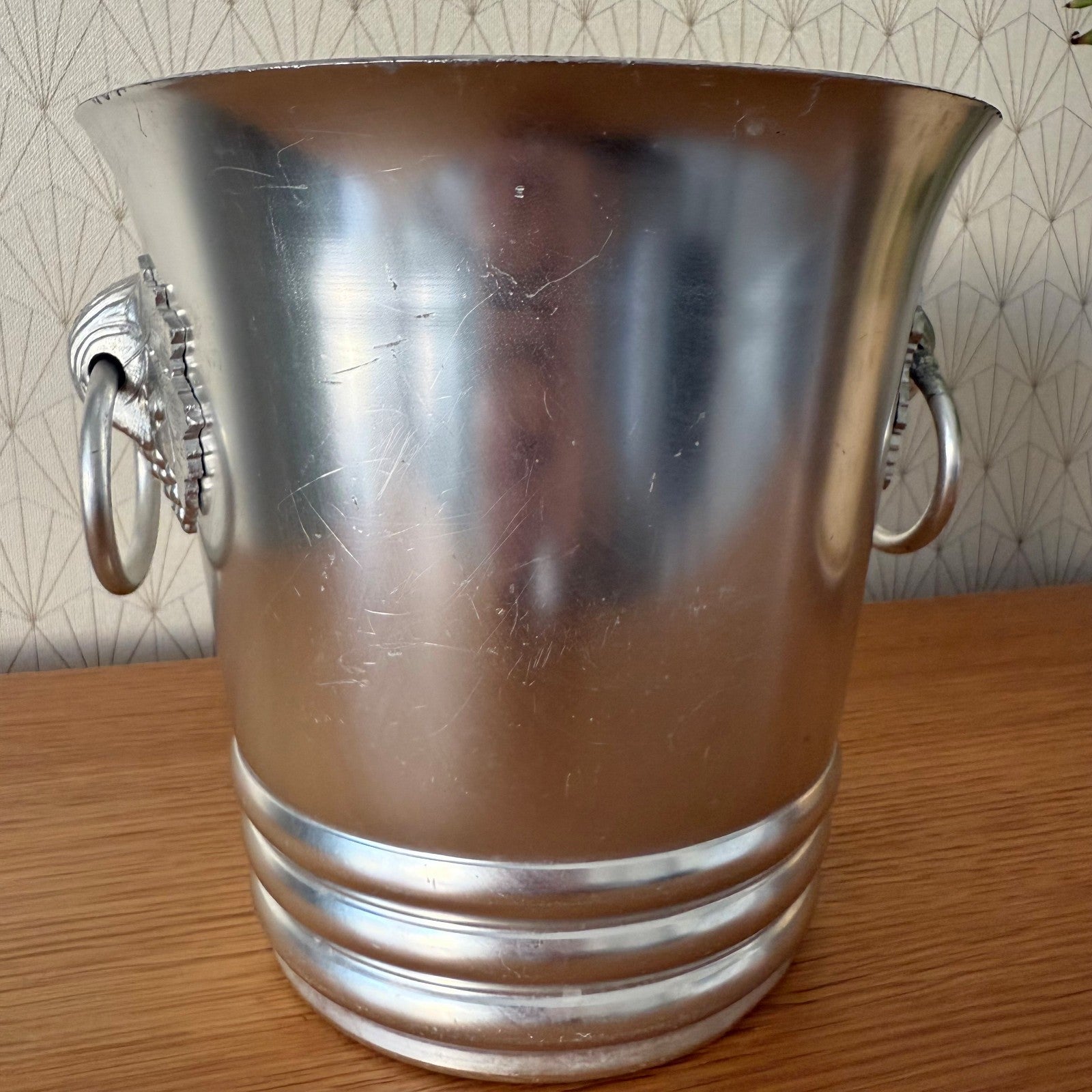 Vintage French Ice Bucket ARGIT Aluminum Champagne Cooler Wine 0912255 ARGIT