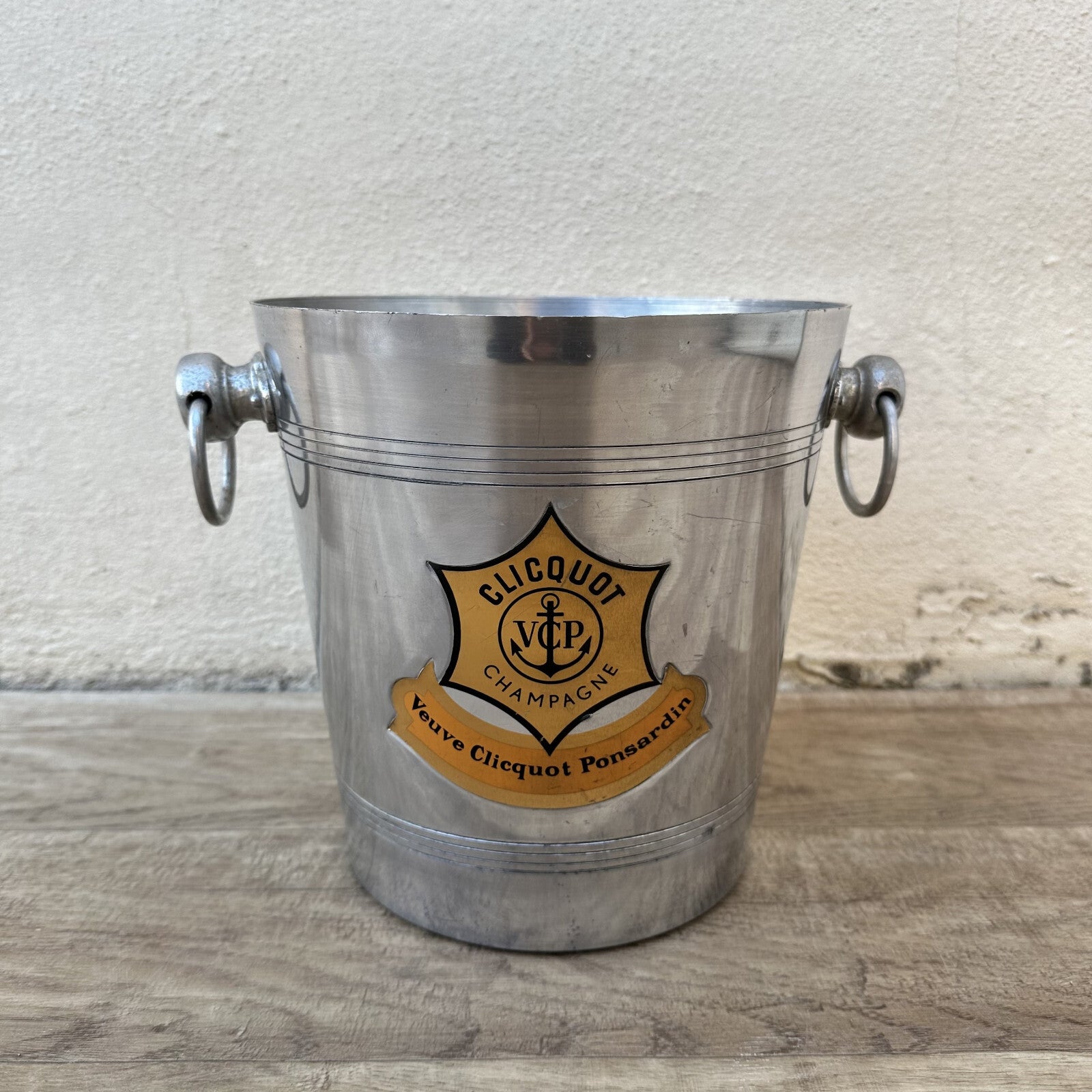 Vintage French Veuve Clicquot Champagne Bucket Aluminum Ice Cooler 0509249 Veuve Clicquot