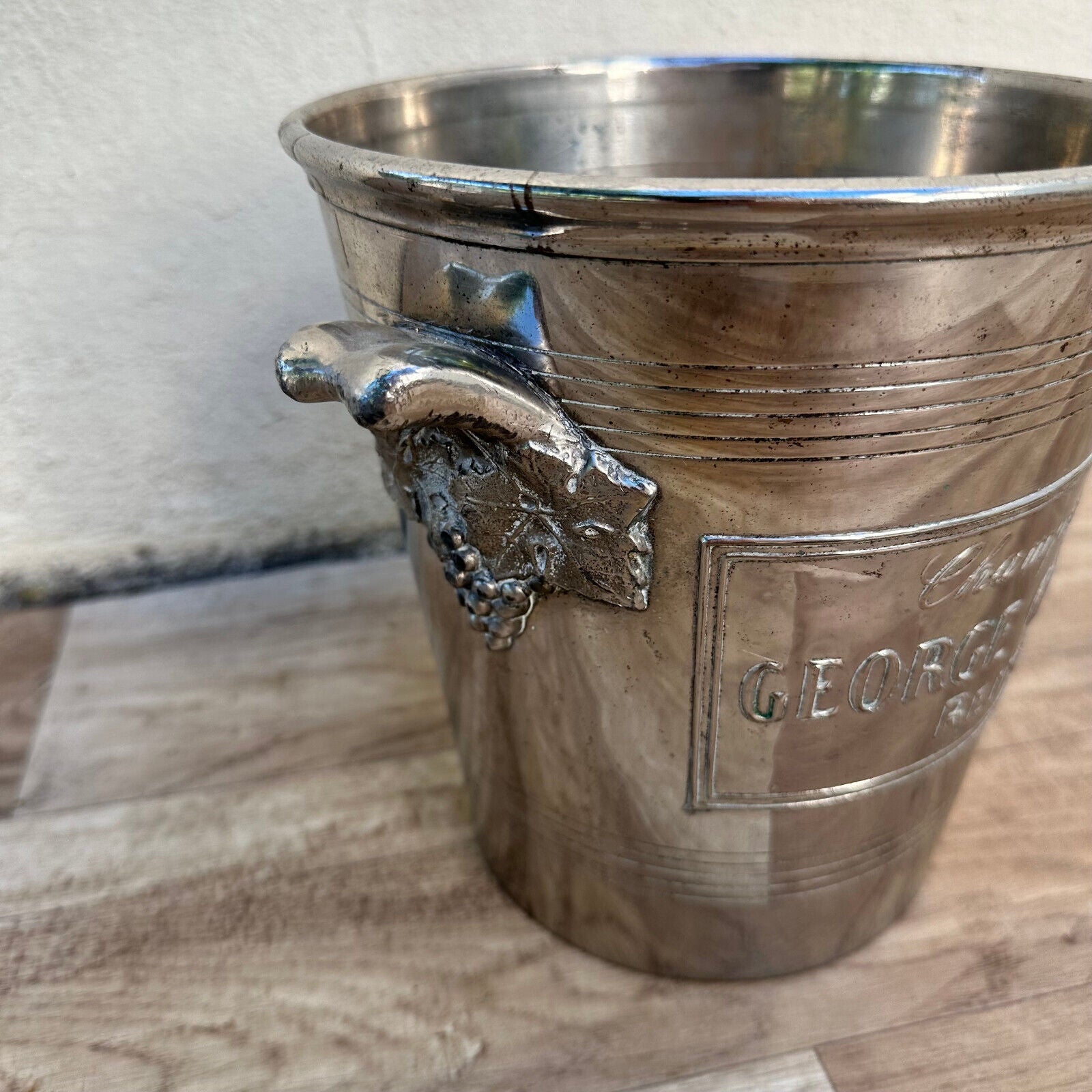 Vintage French Champagne Silverplate Bucket Cooler silverplate GOULET 25102311 - Fleamarketfrance