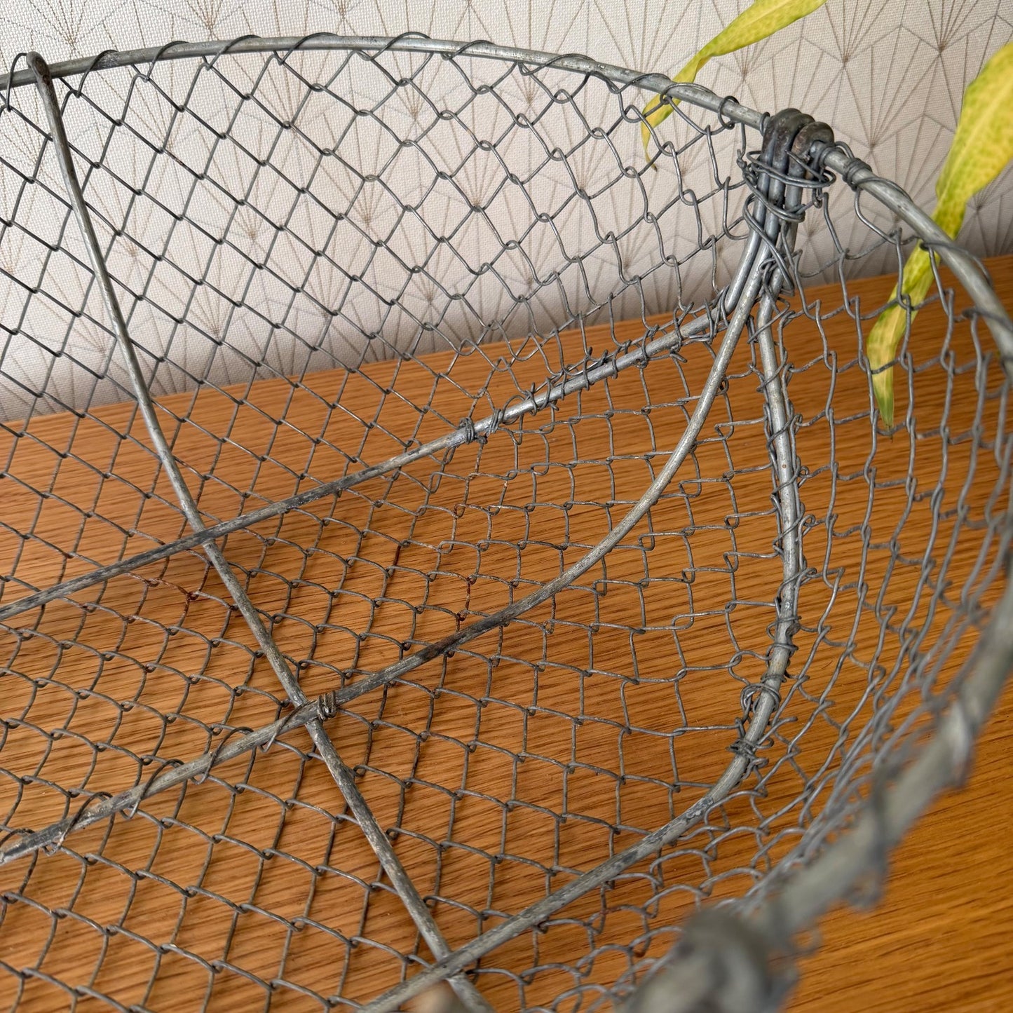 French Vintage Wire Metal Basket Oval Garden Storage 1506268 Fleamarketfrance