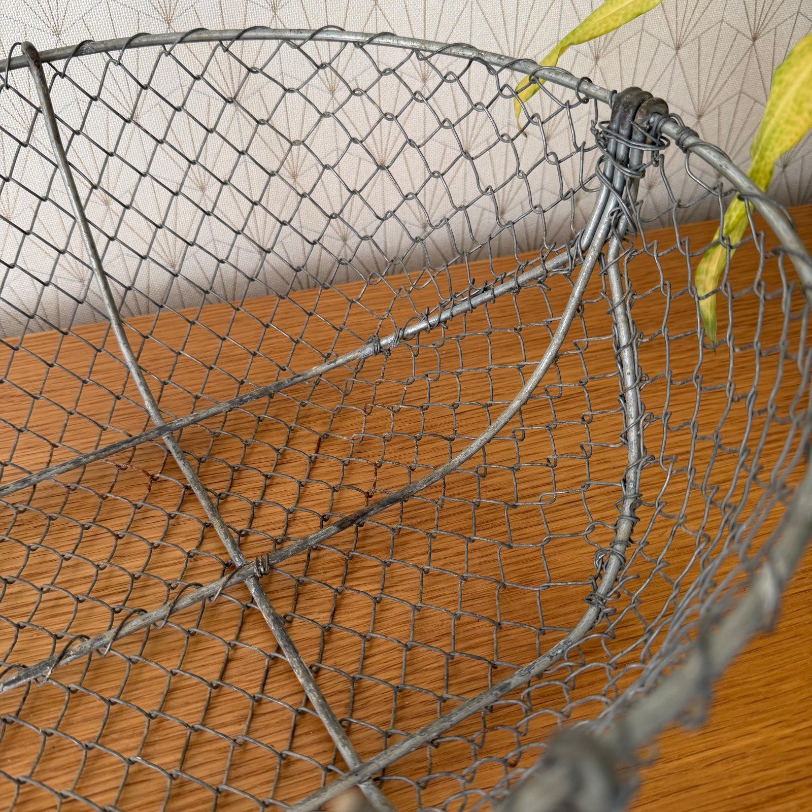 French Vintage Wire Metal Basket Oval Garden Storage 1506268 Fleamarketfrance