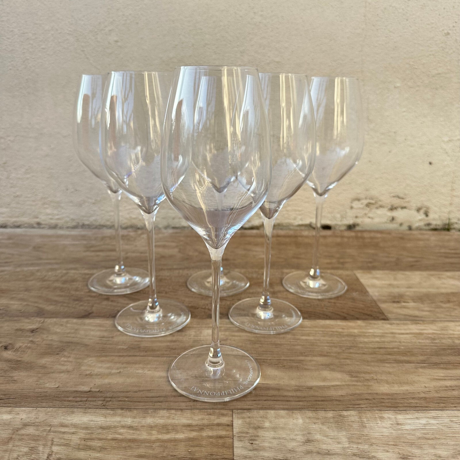 French Champagne Flutes Glasses BESSERAT PHILIPPONNAT Crystal Set 17122215 besserat