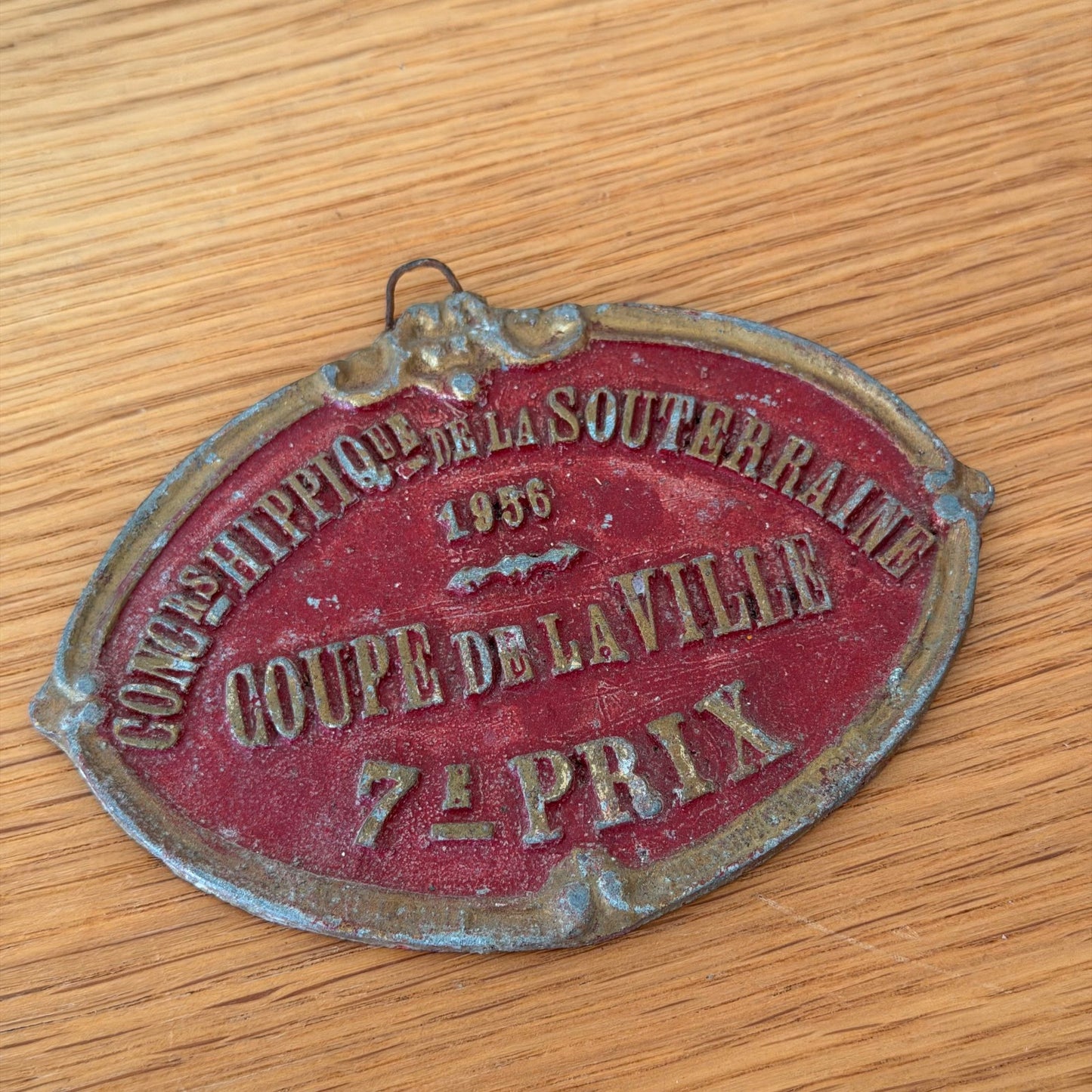 French Agricultural Trophy Plaque 1956 Coupe De La Ville Prize Award 1301264 Fleamarketfrance : French vintage and antique decor