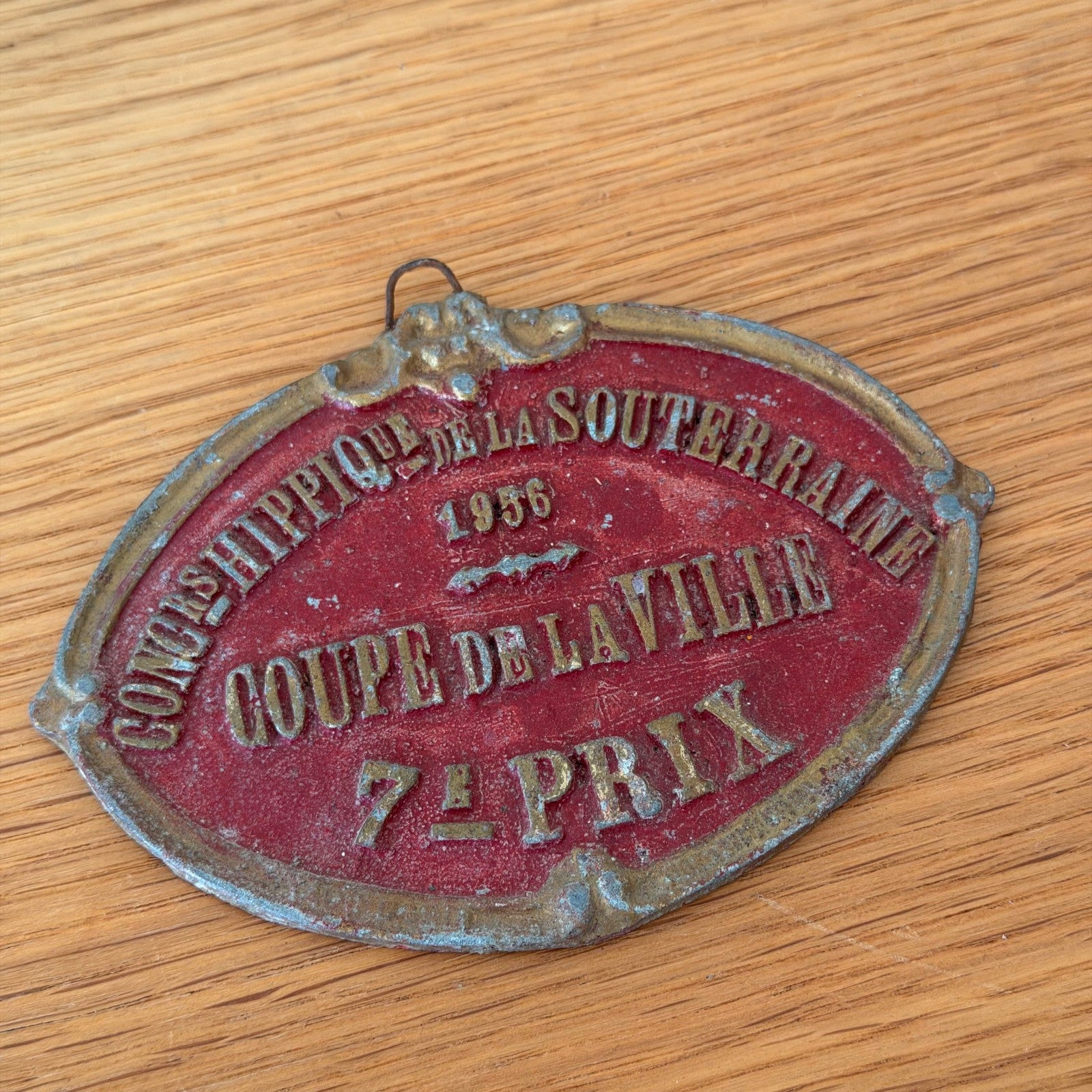 French Agricultural Trophy Plaque 1956 Coupe De La Ville Prize Award 1301264 Fleamarketfrance : French vintage and antique decor