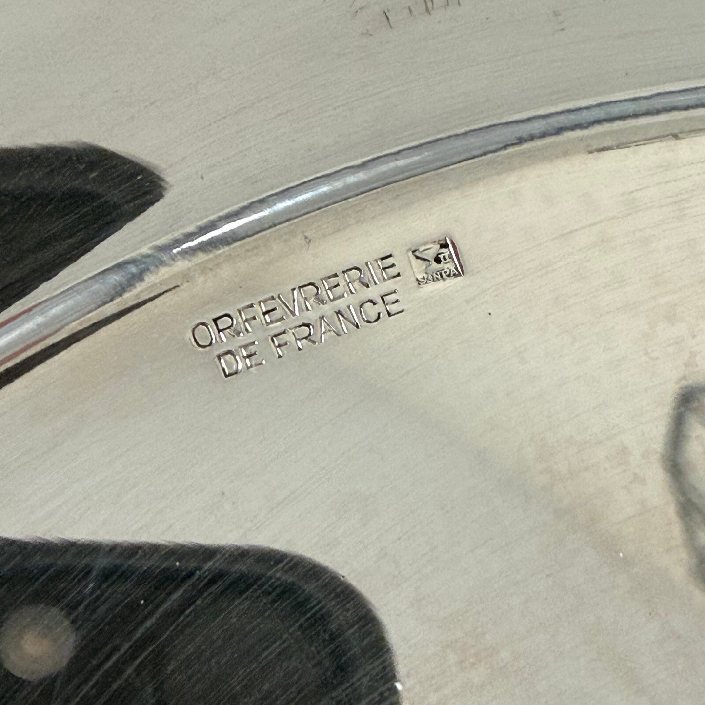 French Silverplate Art Deco Serving Plates Orfevrerie France Set 4 0304251 Orfevrerie de France