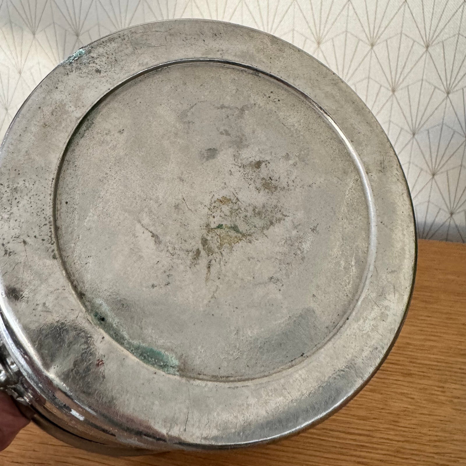 French Silverplate Ice Bucket Champagne Cooler Grape Handles 0703241 Fleamarketfrance