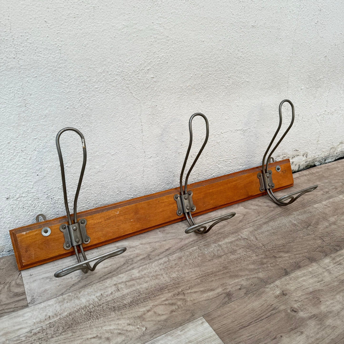 Antique French Coat Hook Hat Wood Wooden 3 Pegs Hanger  rack 2604248 - Fleamarketfrance