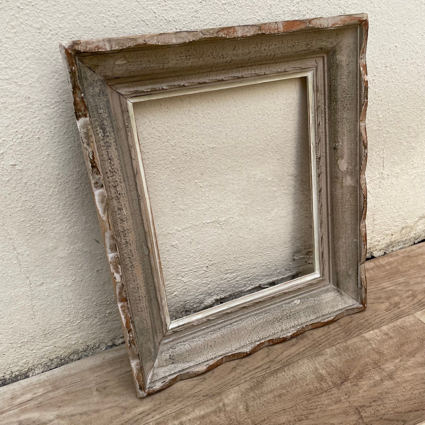 French Weathered Wood Picture Frame Antique 1930-1950 Distressed 1903256 Fleamarketfrance