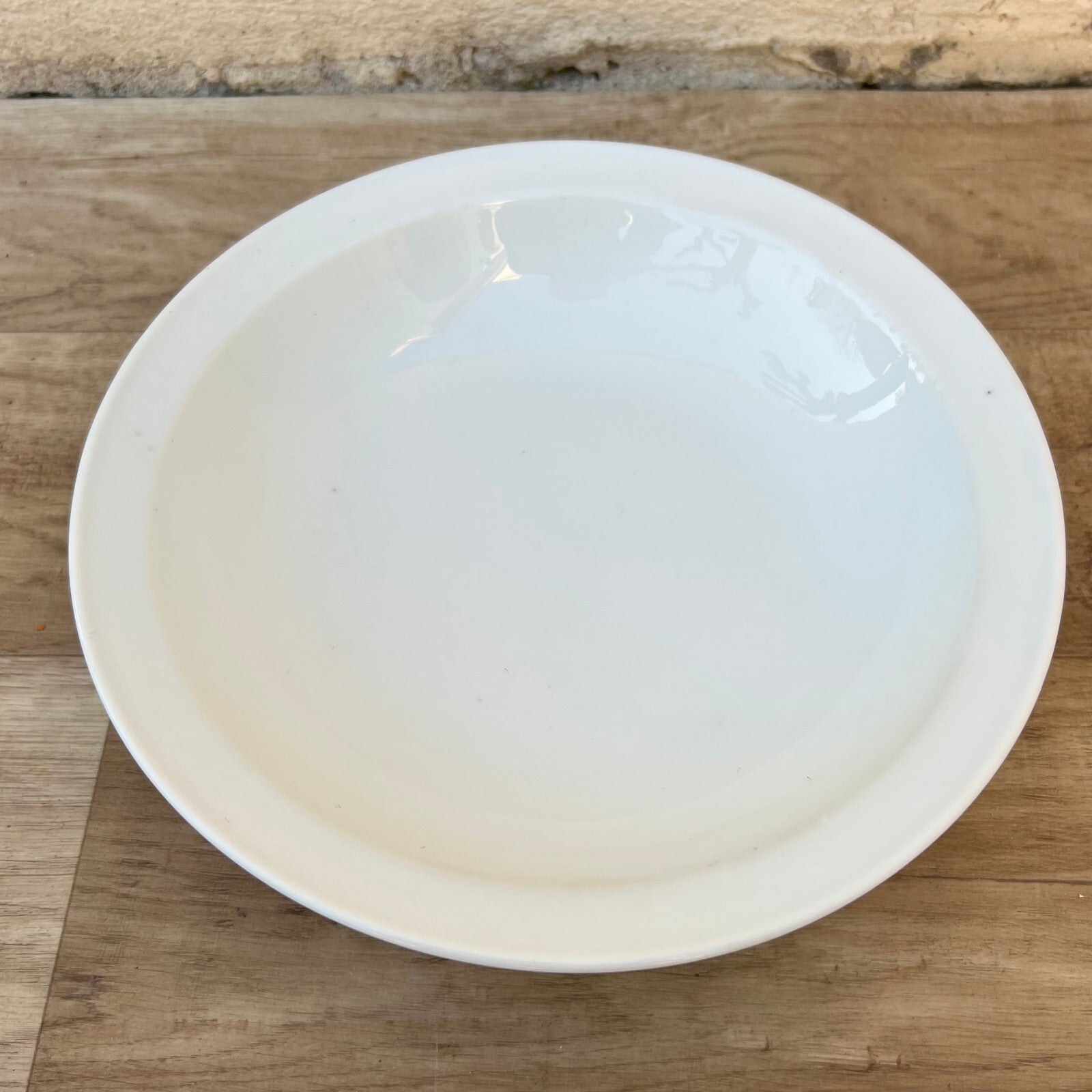 French Ironstone Bowl White Farmhouse Vintage Fruit Serving 10" 26092210 Unmarked