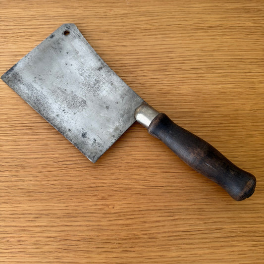 French Butcher Cleaver Vintage Meat Chopper Carbon Steel 12.25" 30072512 Unbranded