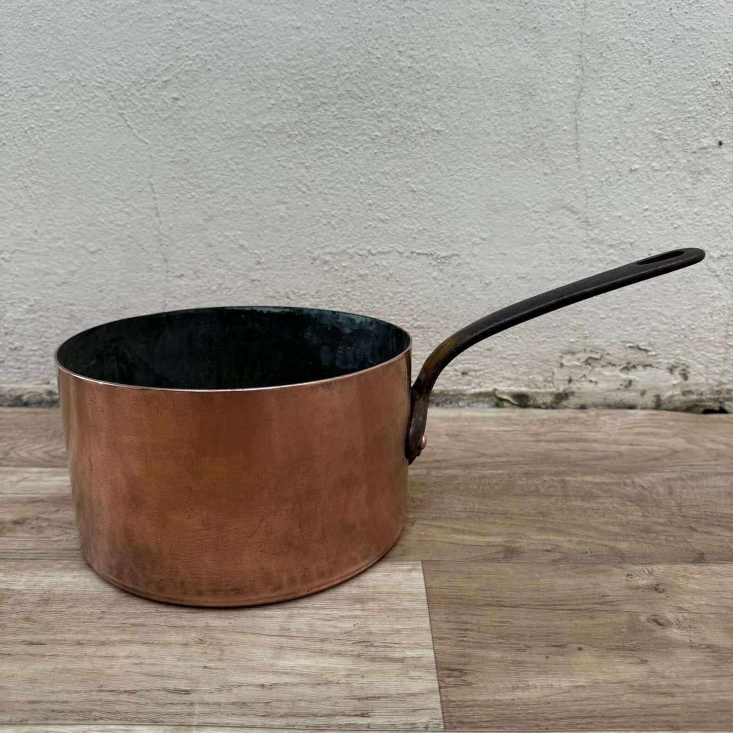 Vintage French Copper Saucepan Tin Lined Louvre Paris 20cm 7.75" 19092415 Unbranded