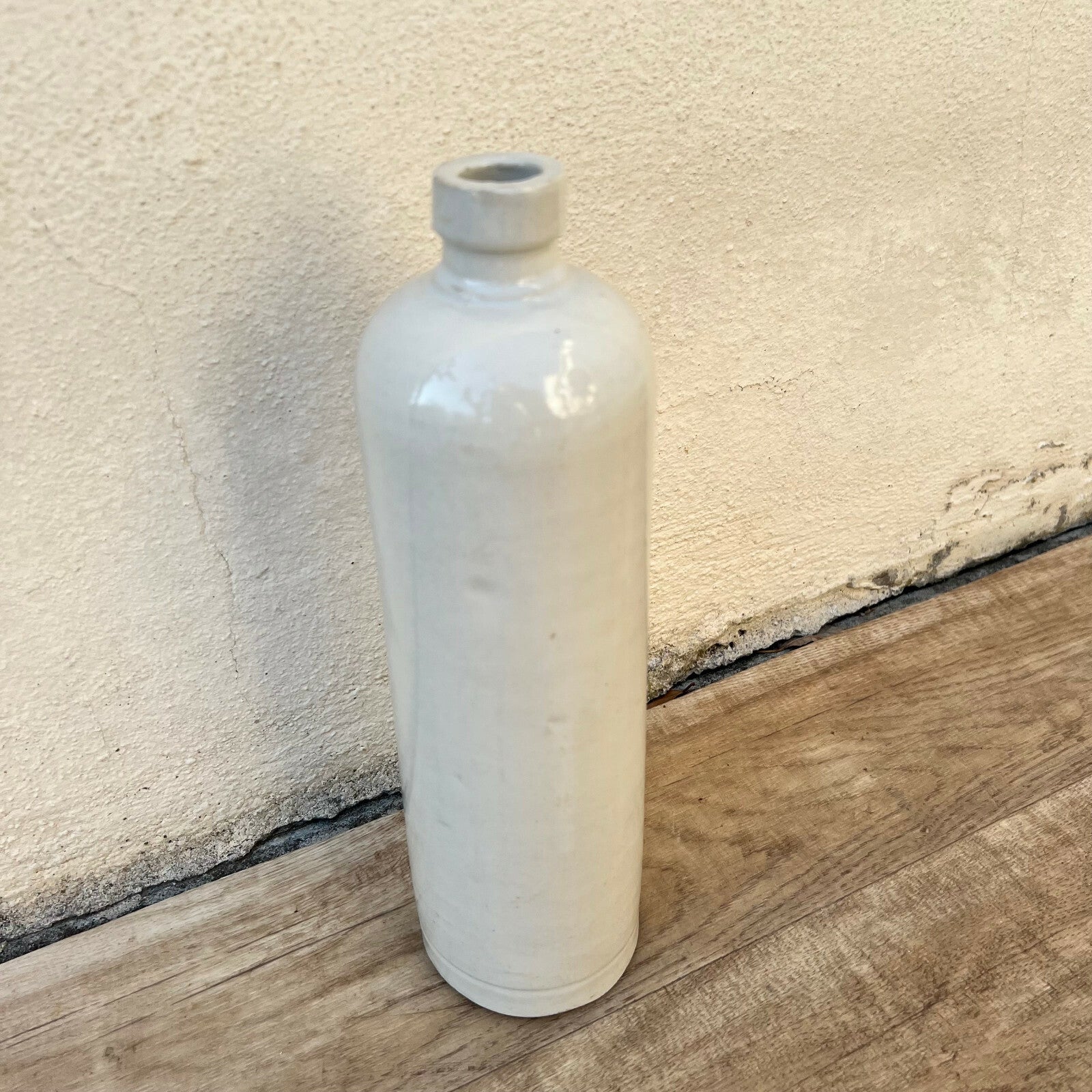 Vintage French Stoneware Bottle Ceramic Wine Water Jug 10.5" 0403227 Unmarked