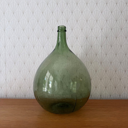 Antique French Dame Jeanne Clear Blue Glass Demijohn Wine Bottle 1807268 Fleamarketfrance