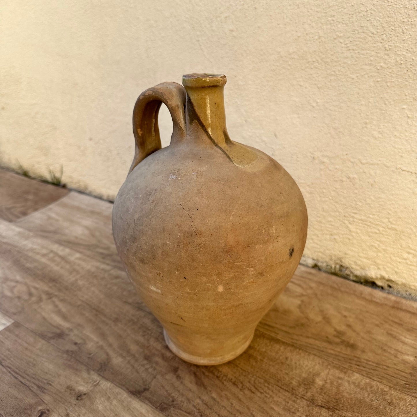 French Pottery Jug Vintage Ceramic Pitcher Southwest France 1950s 0302236 Unmarked