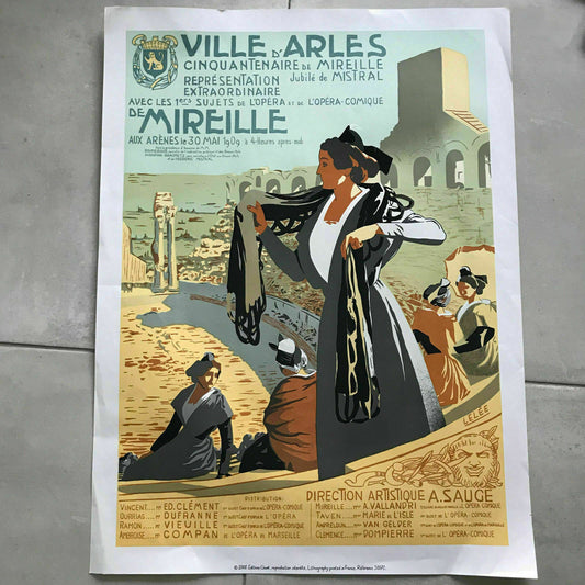 Vintage French Poster for Arles Theatre 17011814 - Fleamarketfrance