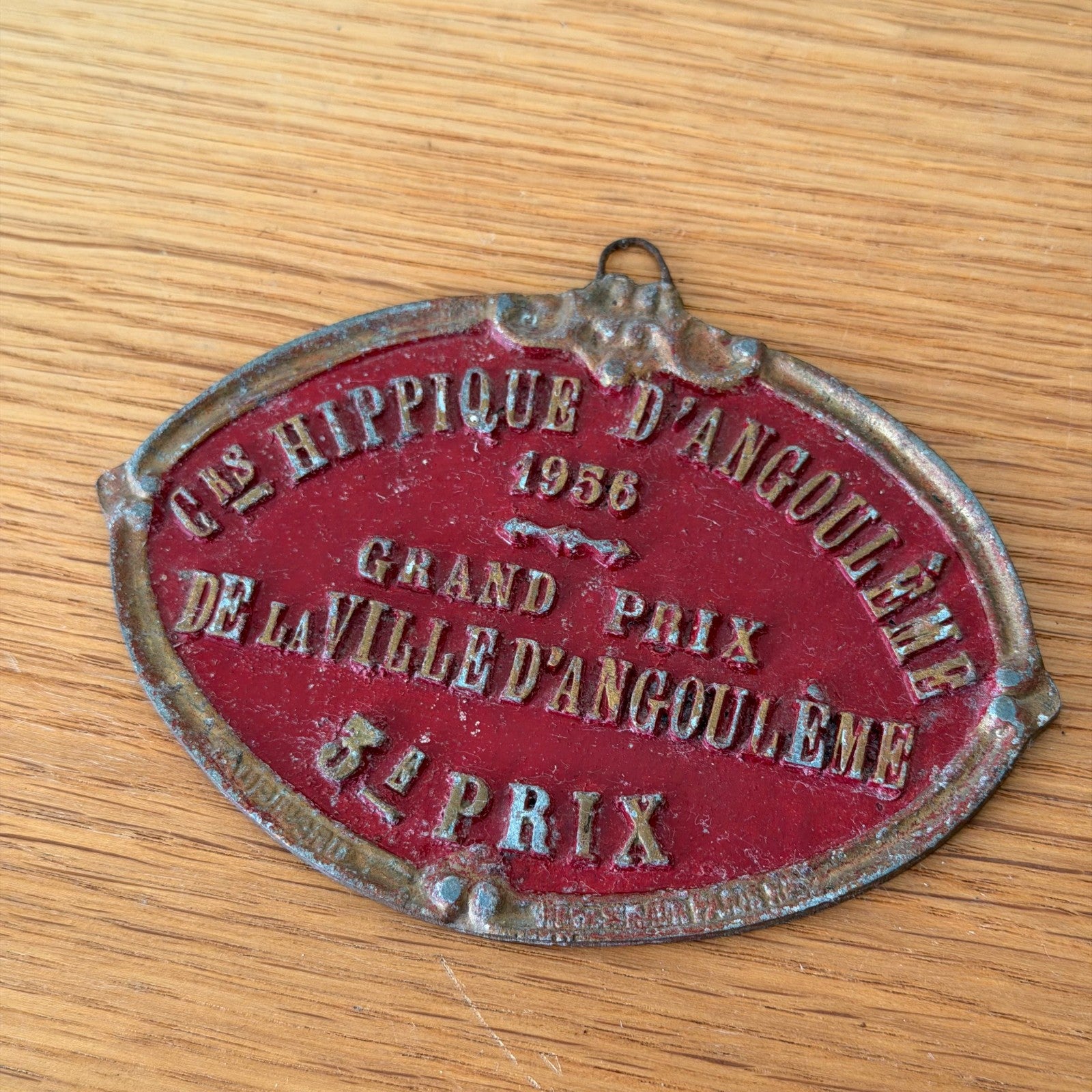 French Agricultural Medal Vintage Prize Angouleme 1956 Hippique 13012614 Fleamarketfrance : French vintage and antique decor