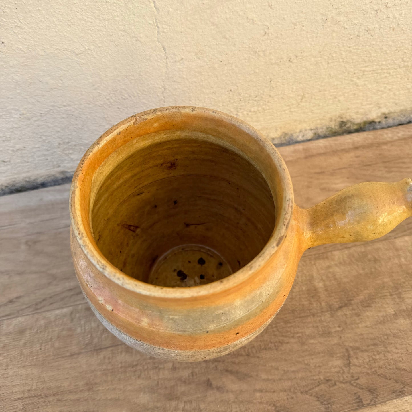 Antique French Stoneware Pot Vintage Cooking Pottery Rustic Kitchen 1302253 Unmarked
