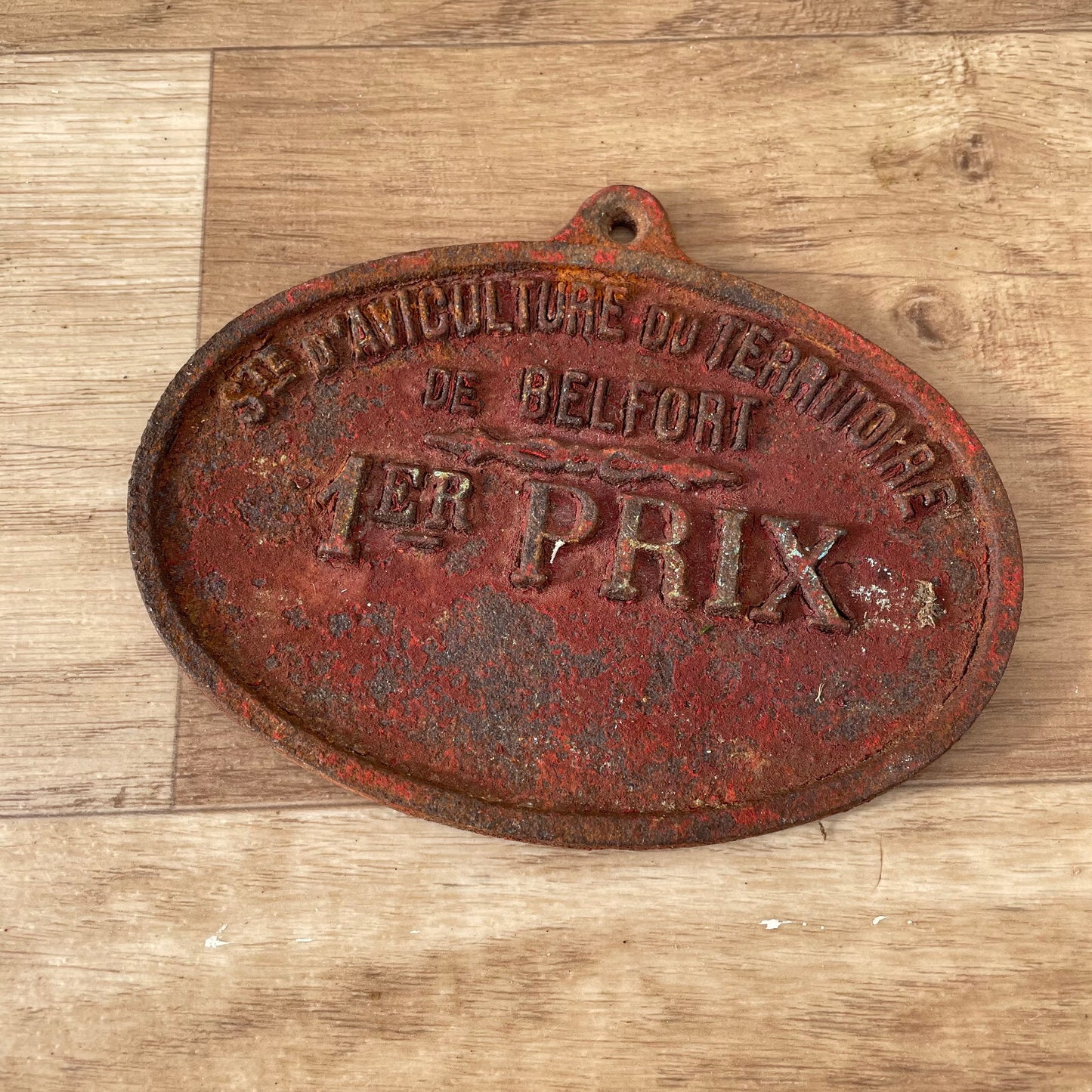 French Agricultural Prize Plaque Cast Iron Trophy Belfort Award 11032515 Fleamarketfrance