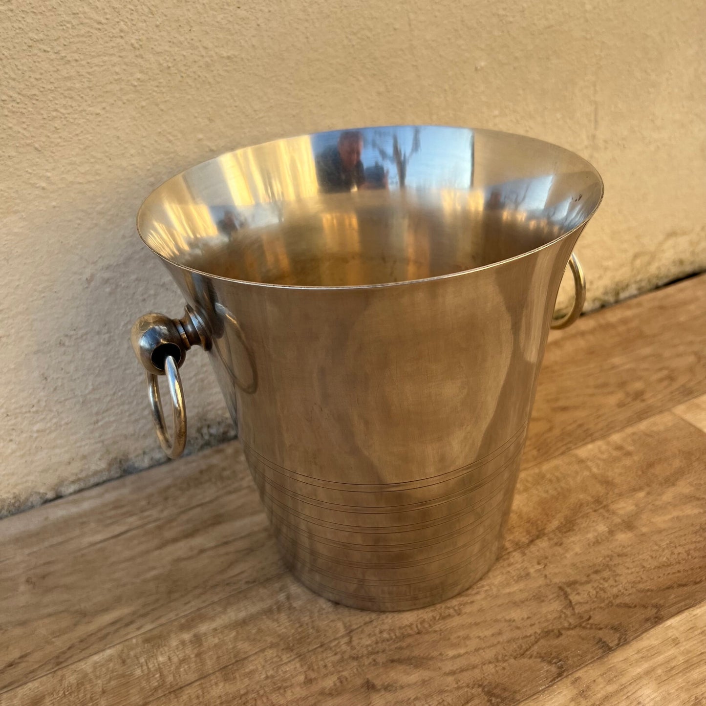 French Silver Ice Bucket Champagne Cooler Ring Handles Vintage 09032515 Fleamarketfrance