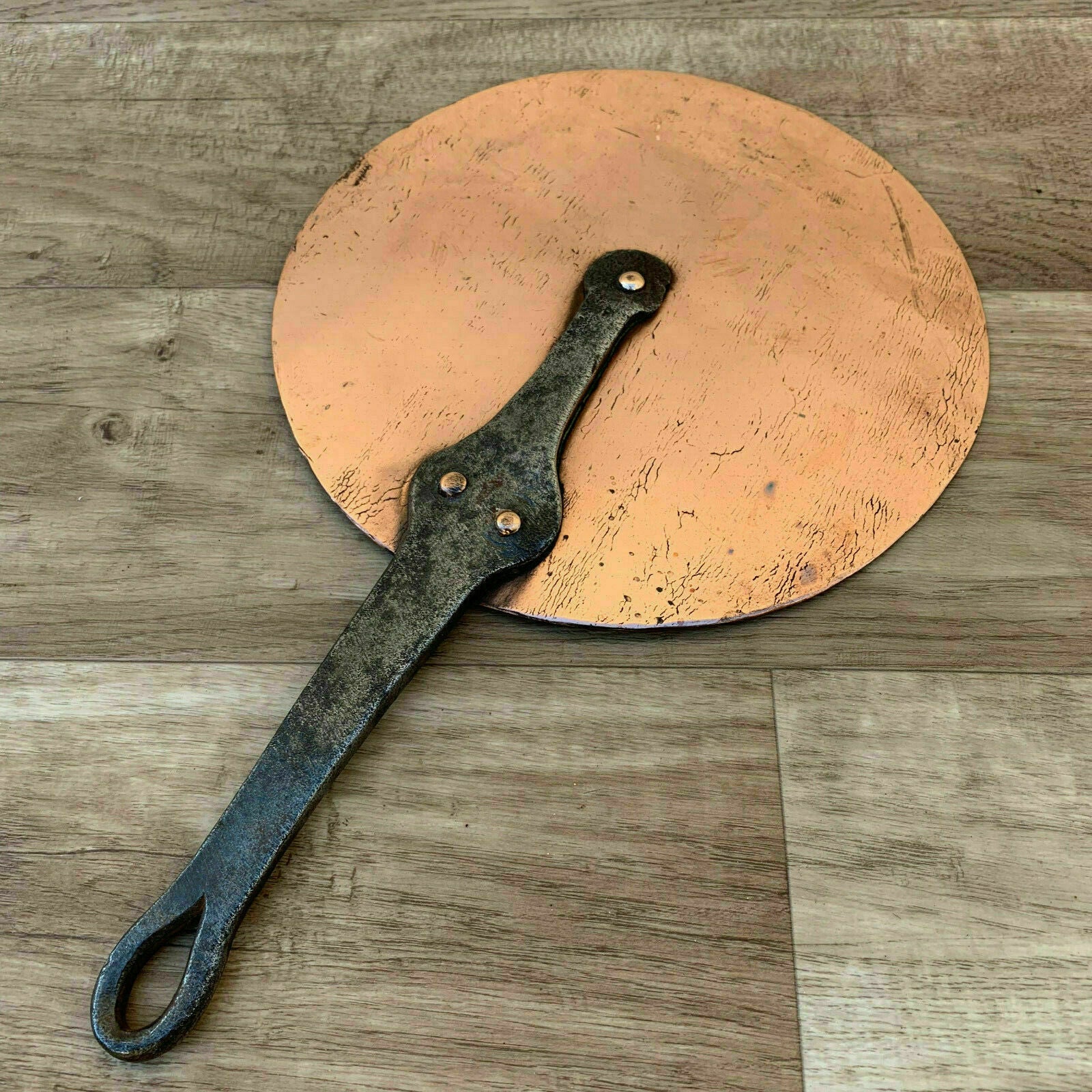 French Copper Pan Lid Cast Iron Handle Vintage Cookware Kitchen 06031923 Cuisine