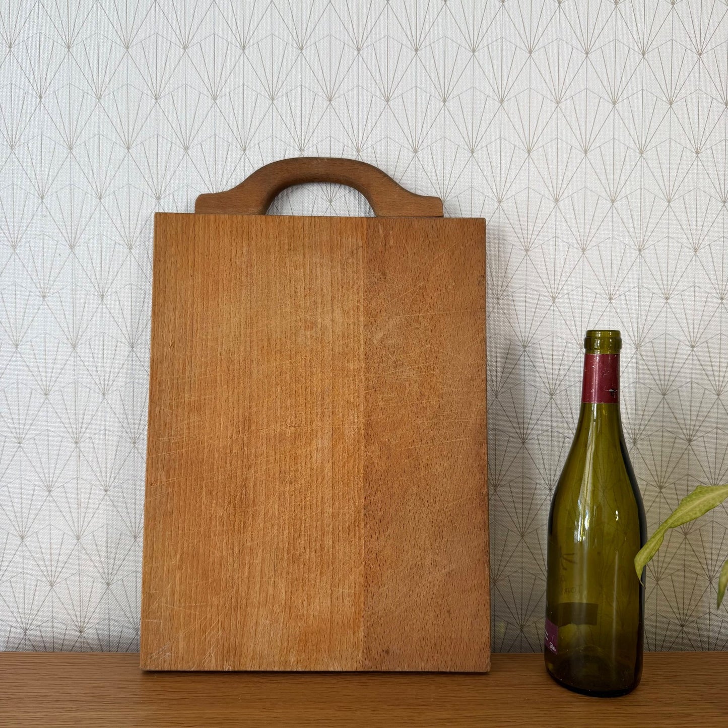 French Vintage Wooden Cutting Board with Handle Kitchen Bread 01072617 Unbranded