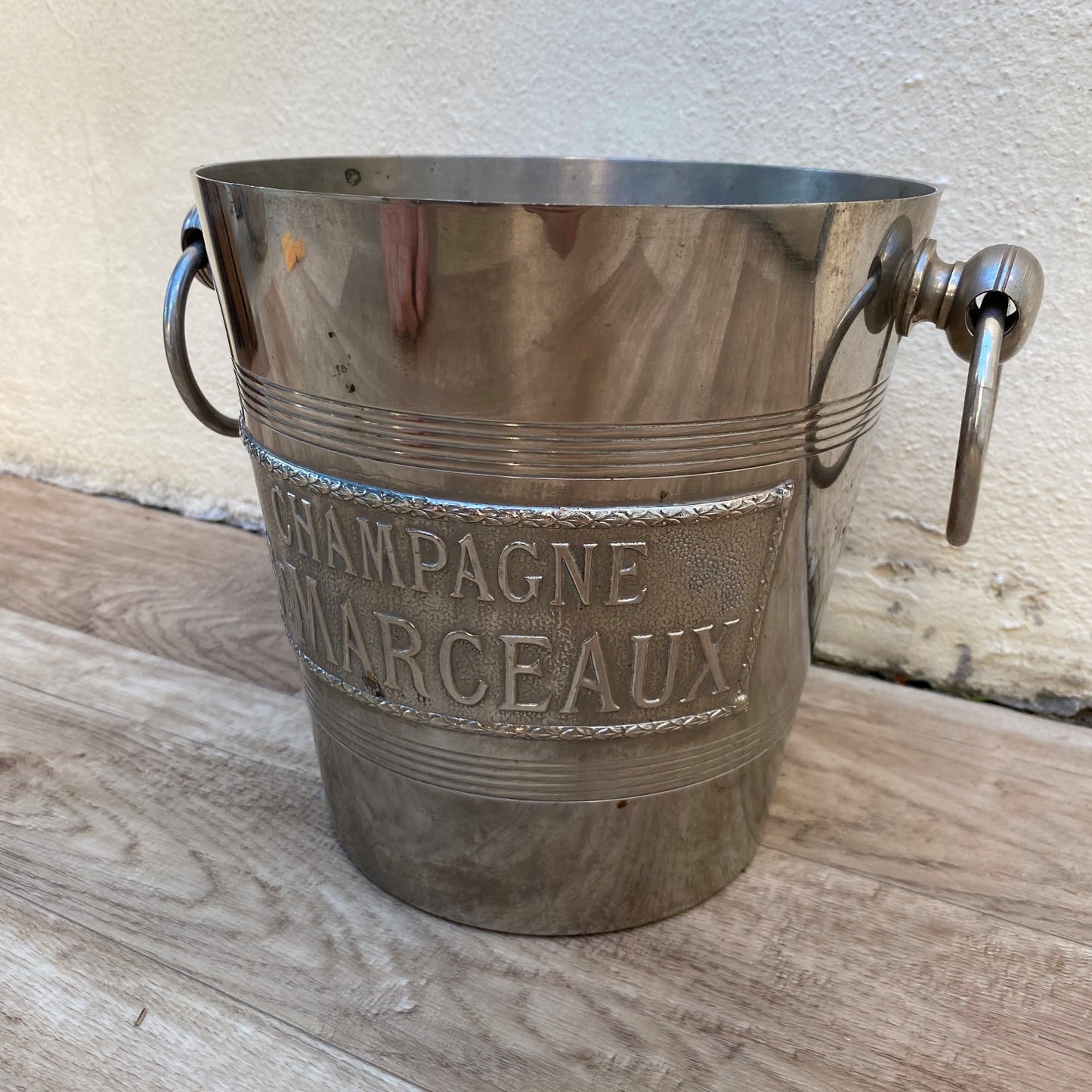French Silver Plated Champagne Ice Bucket Ring Handles St Marceaux 0407268 Unbranded