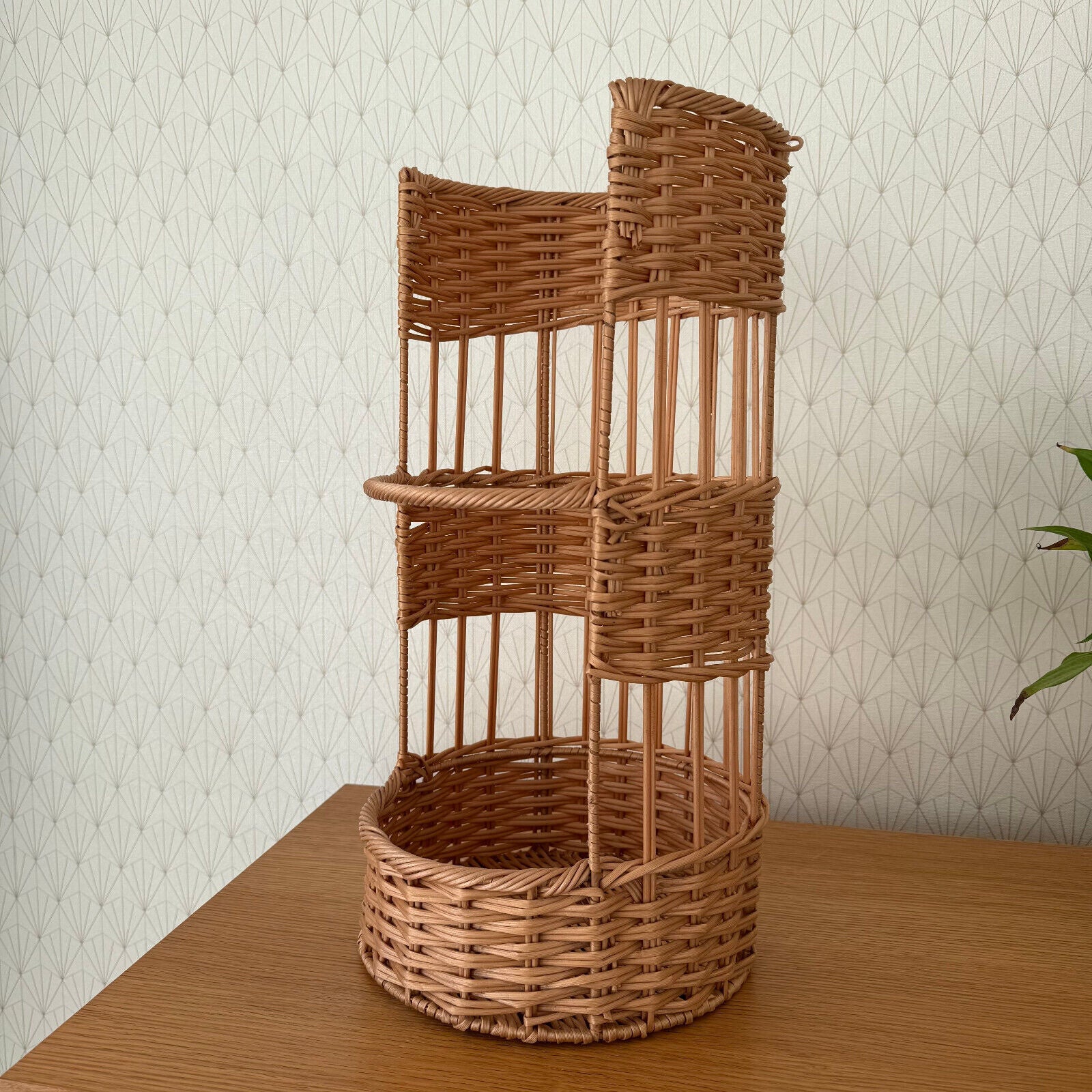 French bread basket wicker rattan style storage organizer display bakery 2401251 - Fleamarketfrance