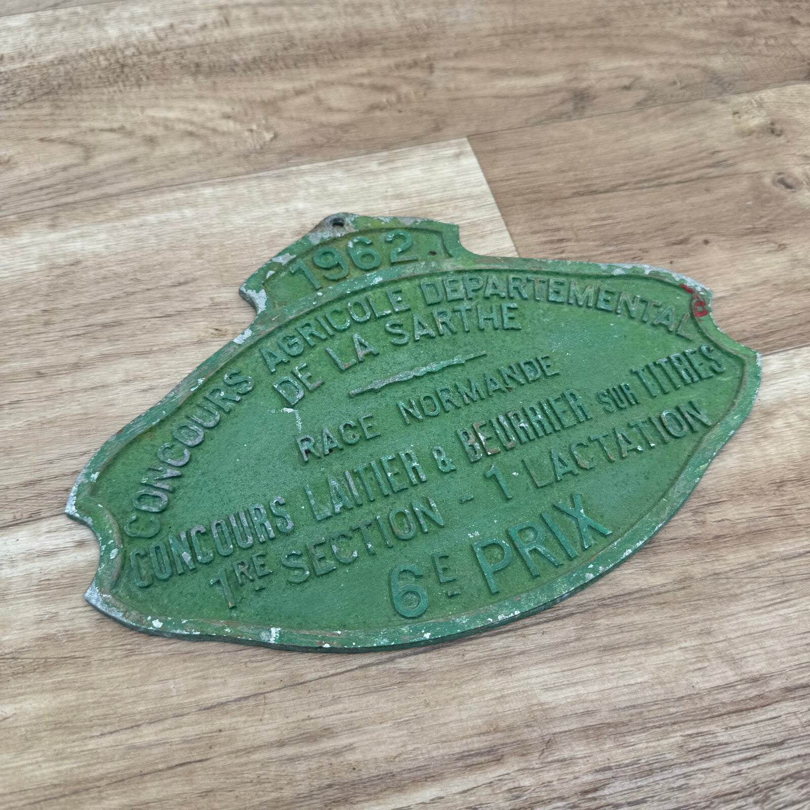 French Agricultural Trophy Plaque La Sarthe 1962 Norman Cattle Vintage 1909245 Fleamarketfrance