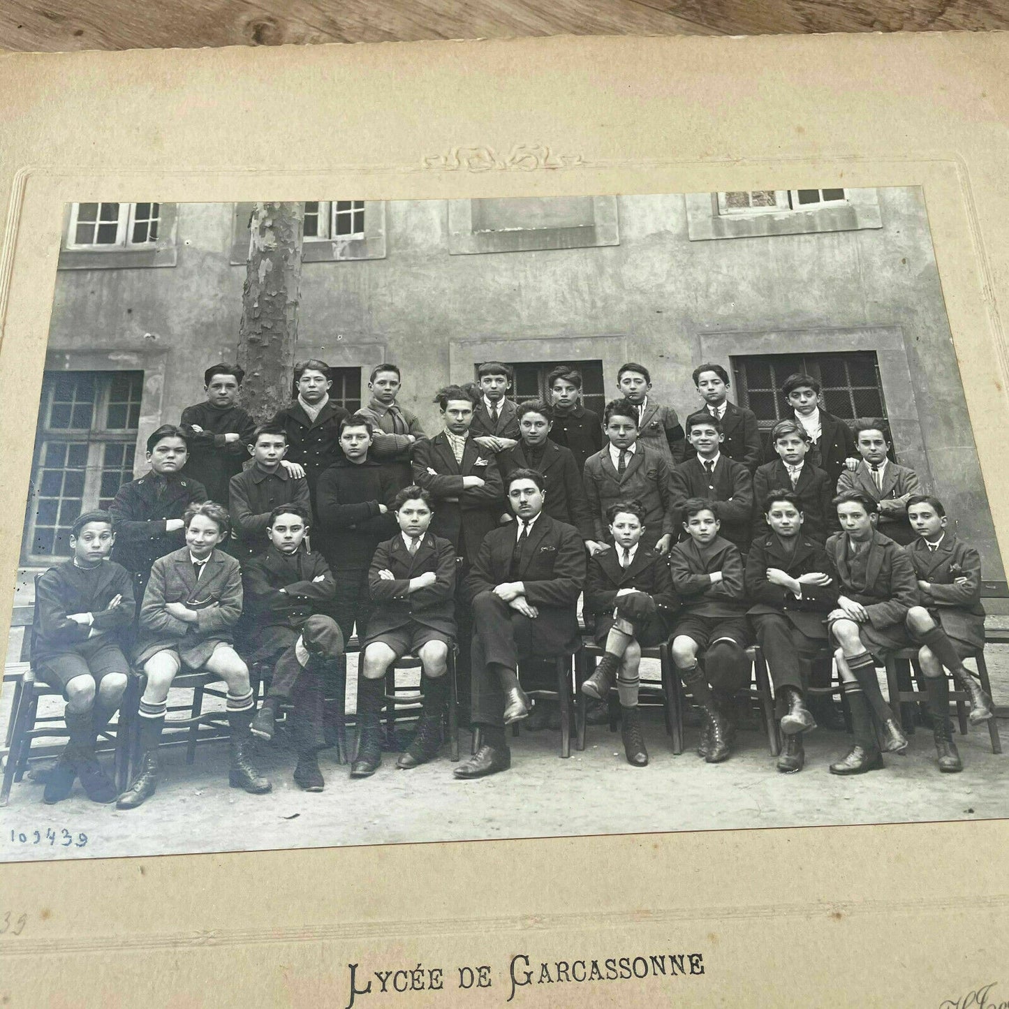 Vintage French School Class Getting Picture Photo Carcassonne 1925 15022124 - Fleamarketfrance