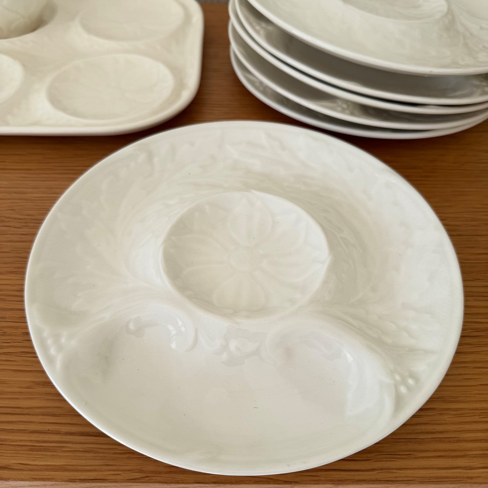 Gien Artichoke Plates Set 6 Service Tray Bowl French Vintage 13022611 salins