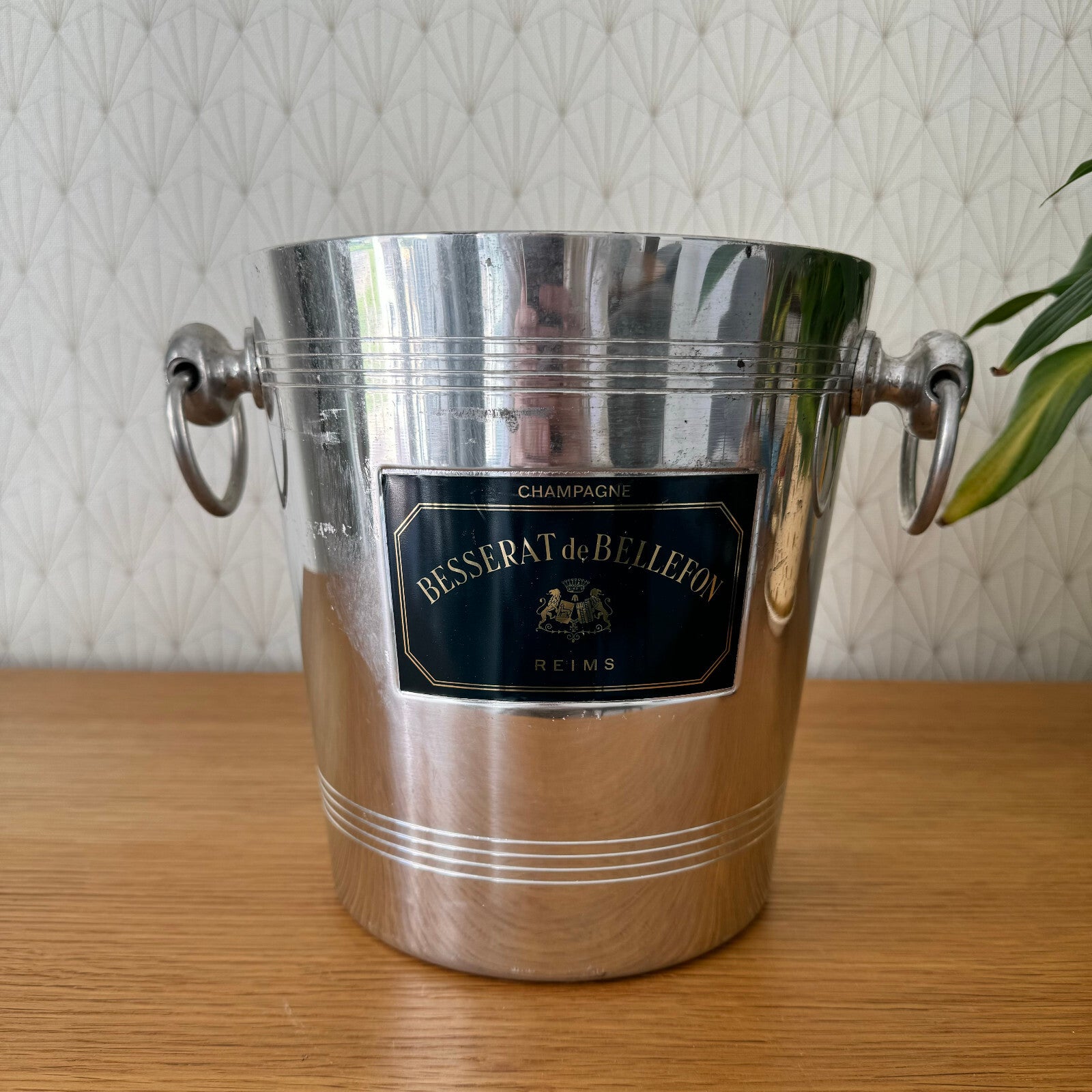 French Champagne Ice Bucket Besserat de Bellefon Reims Vintage 13042410 Besserat de Bellefon
