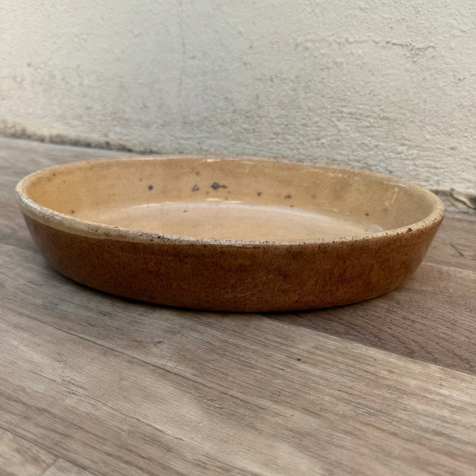 Vintage France Handmade French Bakeware 11” terrine plate gratin oval 2207242 La Bourguignonne France