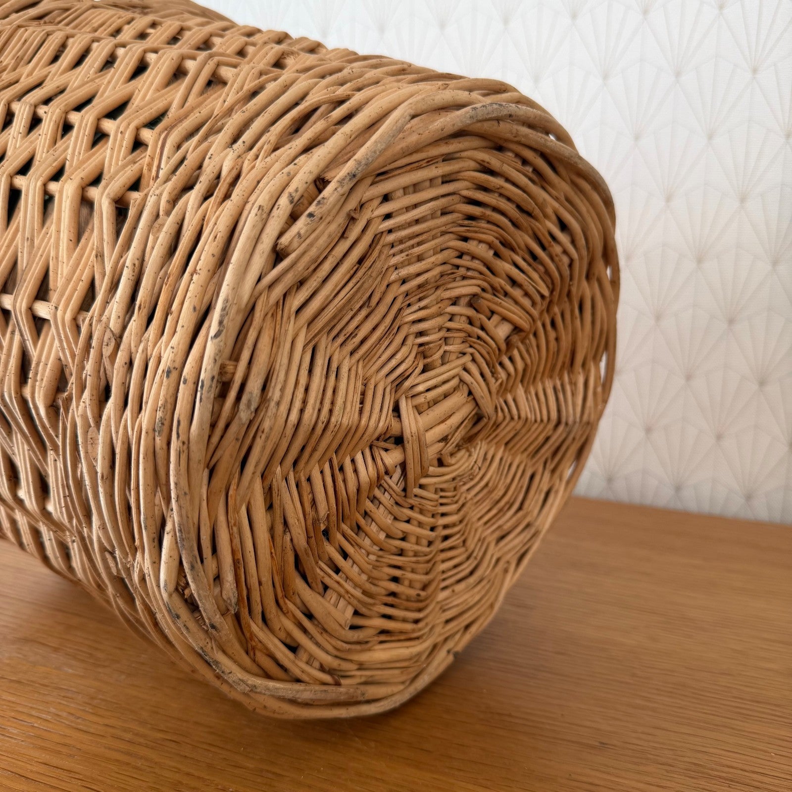 French Vintage Wicker Demijohn Dame Jeanne Rattan Carboy Bonbonne 0107266 Fleamarketfrance