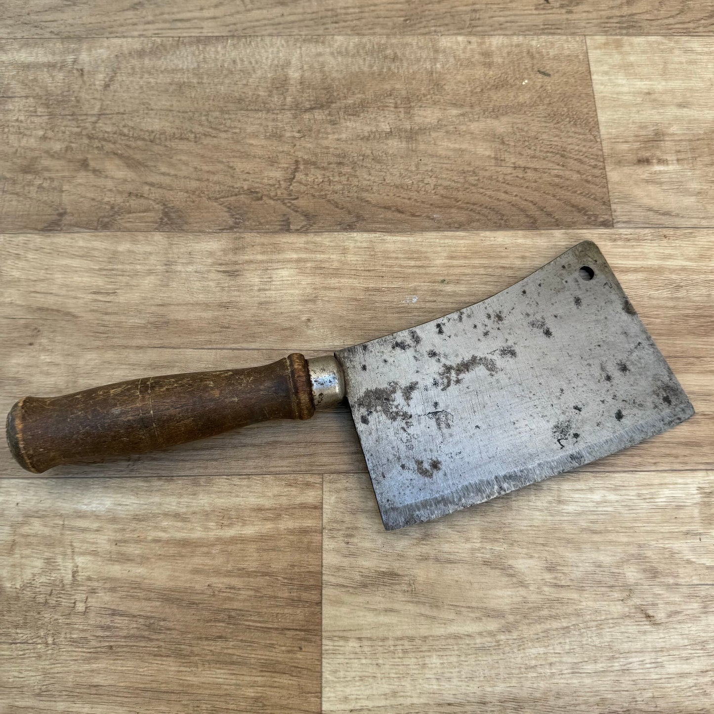 French Butcher Cleaver Vintage Kitchen Knife Meat Chopper 11.5" 04082419 Unbranded