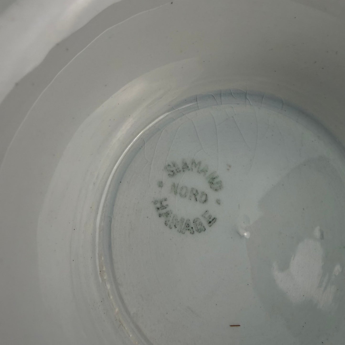 French Tureen Earthenware White Fruits Bowl Terre De Fer ST AMAND AMAGE 2210259