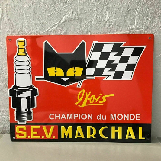 MARCHAL METAL SIGN VINTAGE GARAGE CAR 17122224 - Fleamarketfrance