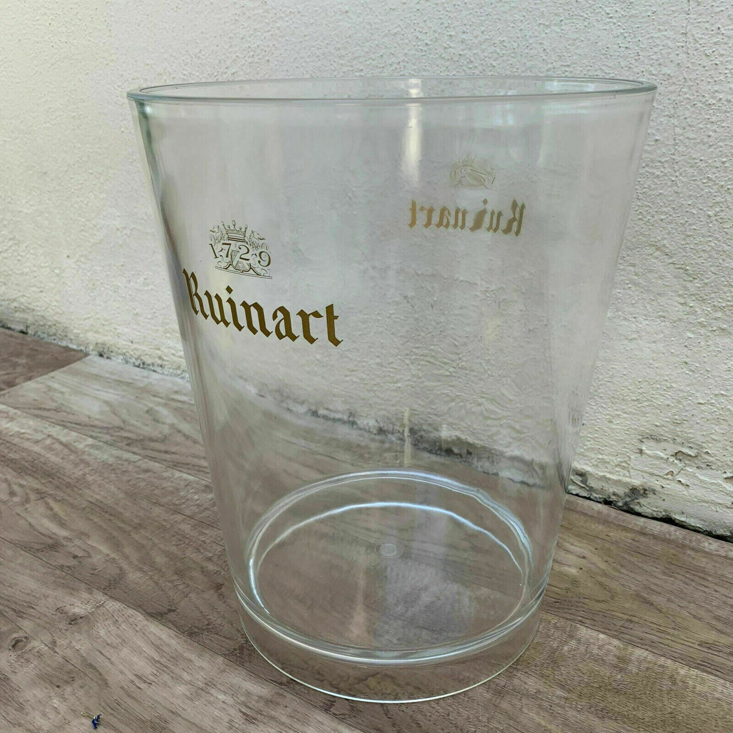 Ruinart Champagne Bucket Clear Acrylic Ice Wine Cooler French 0207251 Ruinart