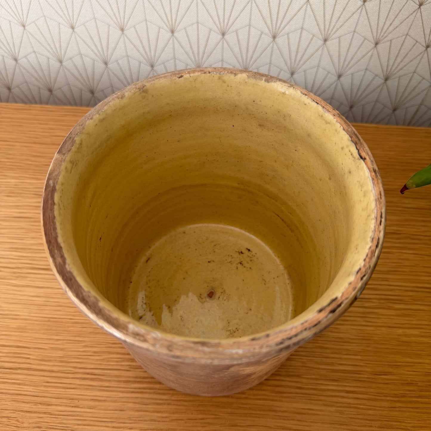 HANDMADE GLAZED TERRA COTTA ANTIQUE FRENCH CONFIT POT 6 3/4" 2510258