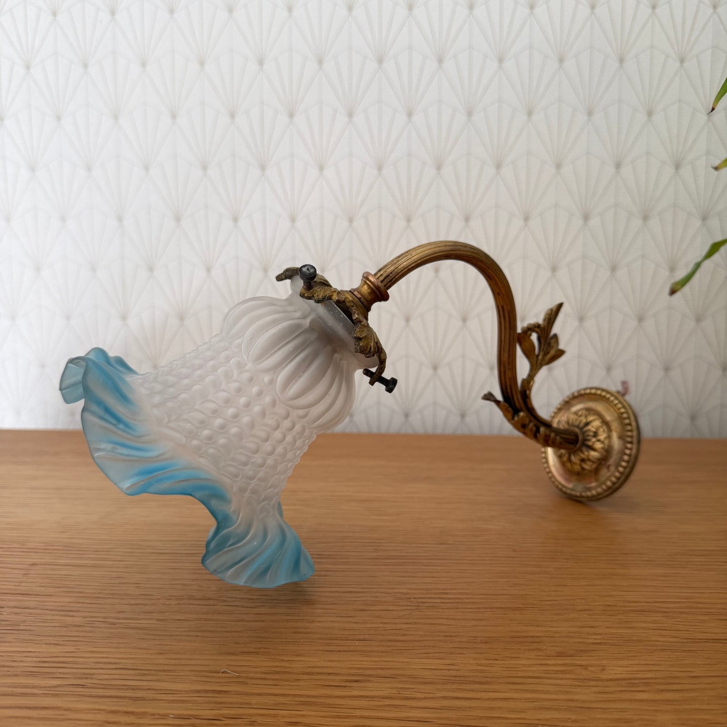 Vintage French Swan Neck 19 th Century Gas Light Wall Scones Solid Brass 2010259