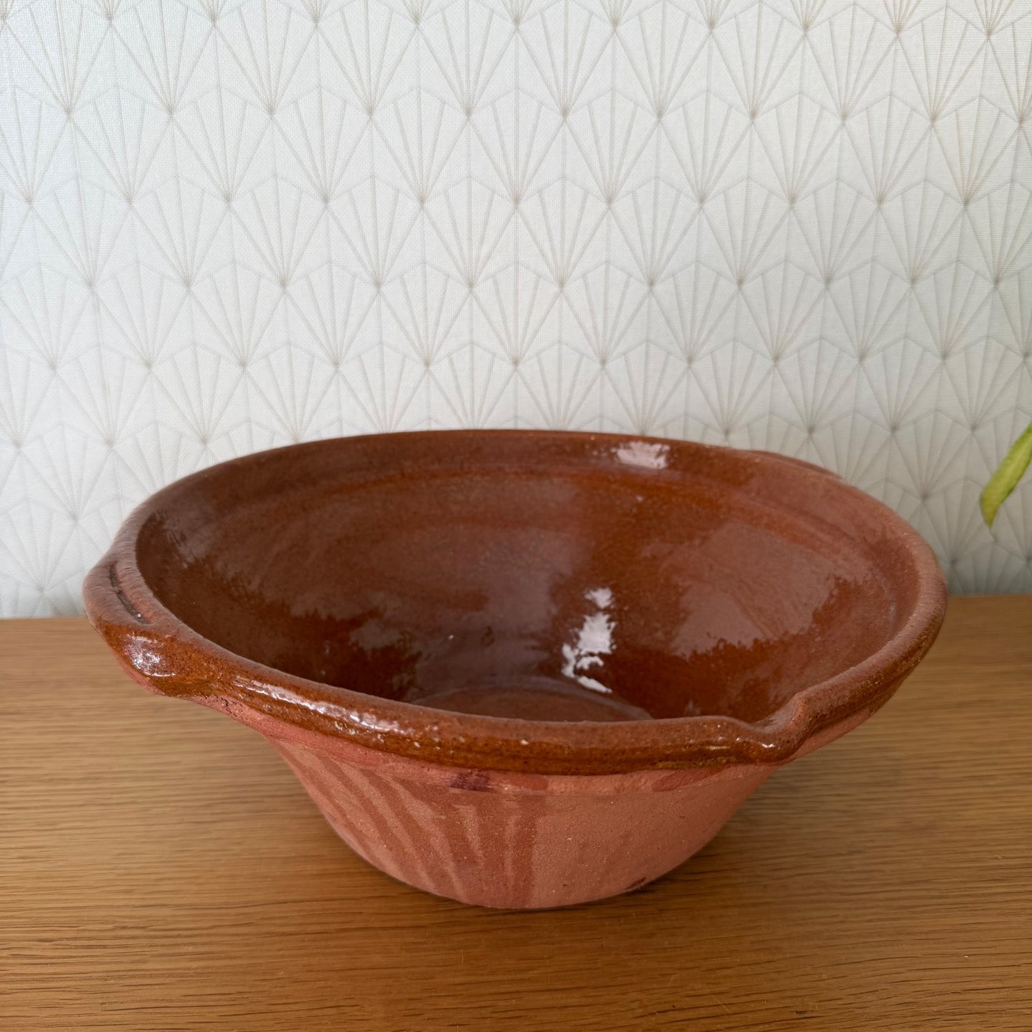 Vintage French Terracotta Glazed Rustic Pottery Mixing Tian 14072614 Fleamarketfrance